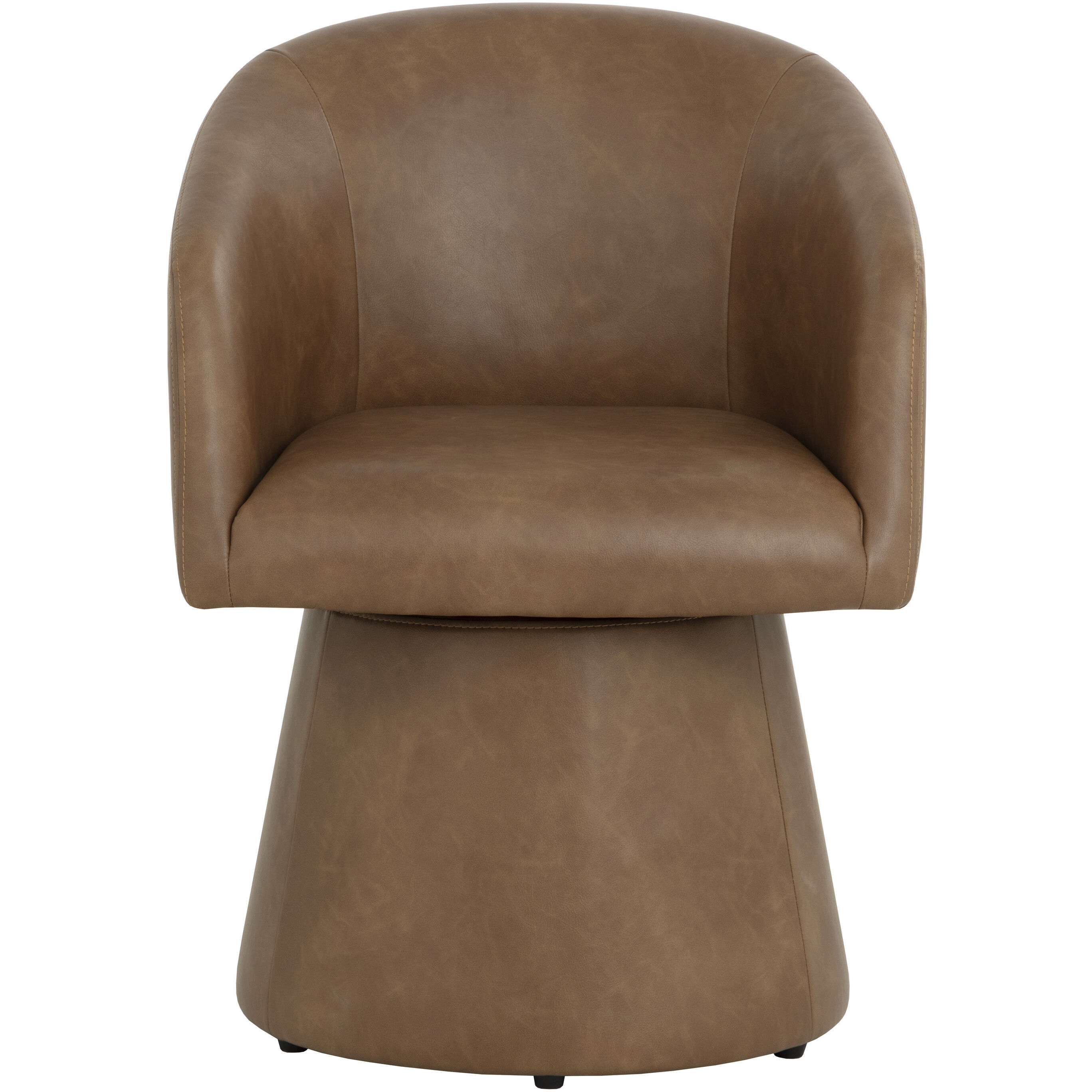Etta Copley Cognac Swivel Dining Armchair